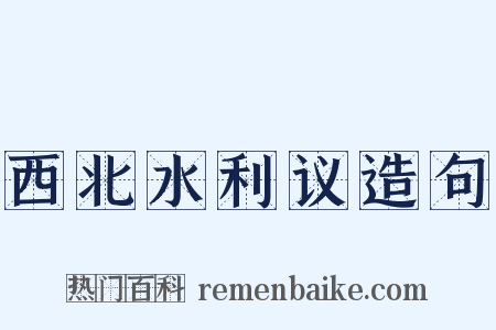 西北水利议造句是什么意思的图片